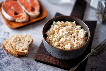 Salmon egg mayonnaise salad