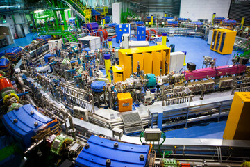 View of the synchrotron or circular particle accelerator.