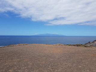 View on La Gomera from Playa Paraiso, March 2022, Tenerife 