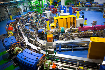 View of the synchrotron or circular particle accelerator.