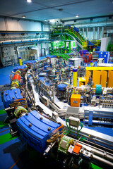 View of the synchrotron or circular particle accelerator.