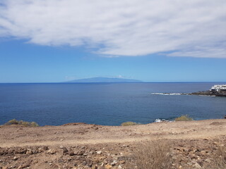 View on La Gomera from Playa Paraiso, March 2022, Tenerife 