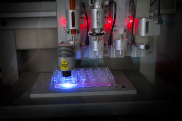 Bioprinting. Medicine ultraviolet polymerization cytology