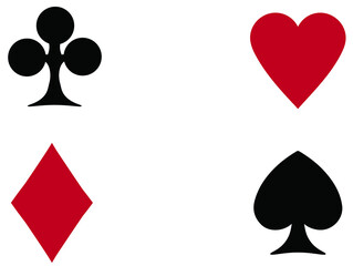 card suits of poker playing cards