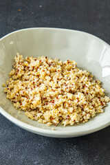 quinoa bulgur porridge cereal mix fresh healthy meal food snack diet on the table copy space food background rustic top view keto or paleo diet veggie vegan or vegetarian food