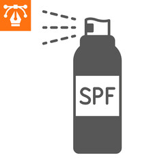 Sunscreen solid icon, glyph style icon for web site or mobile app, travel and holiday , SPF vector icon, simple vector illustration, vector graphics with editable strokes.