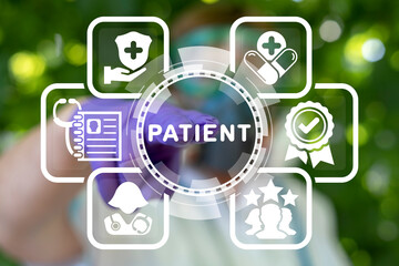 Concept of patient care, safety, experience and satisfaction. Medical client centred. Medicine...