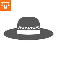 Summer hat solid icon, glyph style icon for web site or mobile app, summer and clothing , hat vector icon, simple vector illustration, vector graphics with editable strokes.