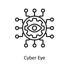 Obraz premium Cyber Eye Vector Outline icons for your digital or print projects.
