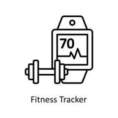 Fitness Tracker Vector Outline icons for your digital or print projects.