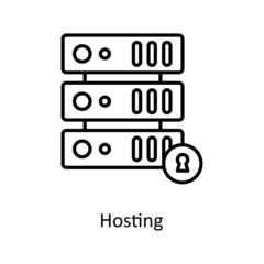 Hosting Vector Outline icons for your digital or print projects.