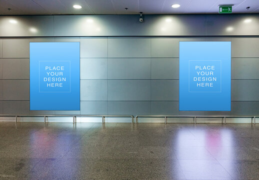 Airport Billboard Poster Mockup