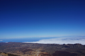 Views on caldera and el teide from La Rambleta, Tenerife, March 2022