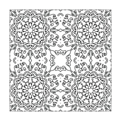 Mandala seamless pattern floral ornament.