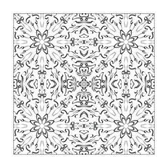 Mandala seamless pattern floral ornament.