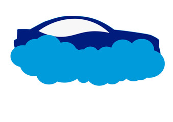 Blue carwash logo with blue bubble