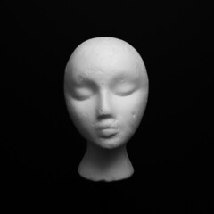 Foam Prop Head on Black Background