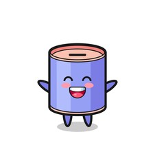 happy baby cylinder piggy bank cartoon character
