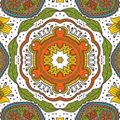 Abstract Pattern Floral Blue Pink Orange Green 423