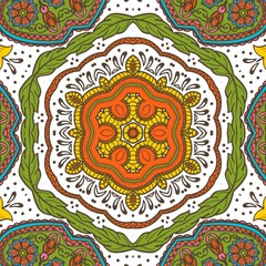 Abstract Pattern Floral Blue Pink Orange Green 422