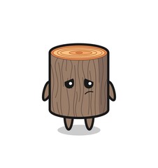 the lazy gesture of tree stump cartoon character