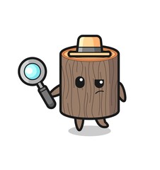 tree stump detective character is analyzing a case