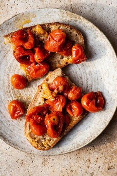 Tomato Confit Toast bruschetta snack