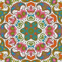 Abstract Pattern Floral Blue Pink Orange Green 229