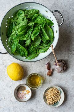 Ingredients and preparation of Dairy Free Pesto