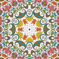 Abstract Pattern Floral Blue Pink Orange Green 201