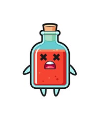 the dead square poison bottle mascot character