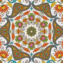 Abstract Pattern Floral Blue Pink Orange Green 172