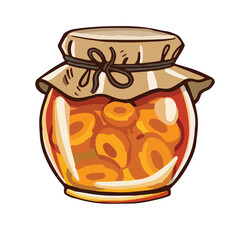 Peach cooking blanks. vector illustration Cartoon style.
