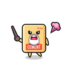 cute cement sack grandpa is getting angry