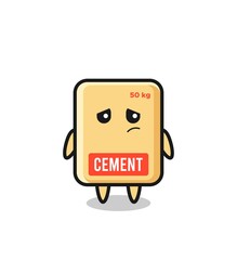 the lazy gesture of cement sack cartoon character