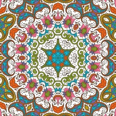 Abstract Pattern Floral Blue Pink Orange Green 51