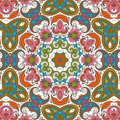 Abstract Pattern Floral Blue Pink Orange Green 35