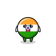 disappointed expression of the india flag cartoon