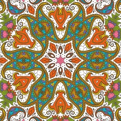 Abstract Pattern Floral Blue Pink Orange Green 24