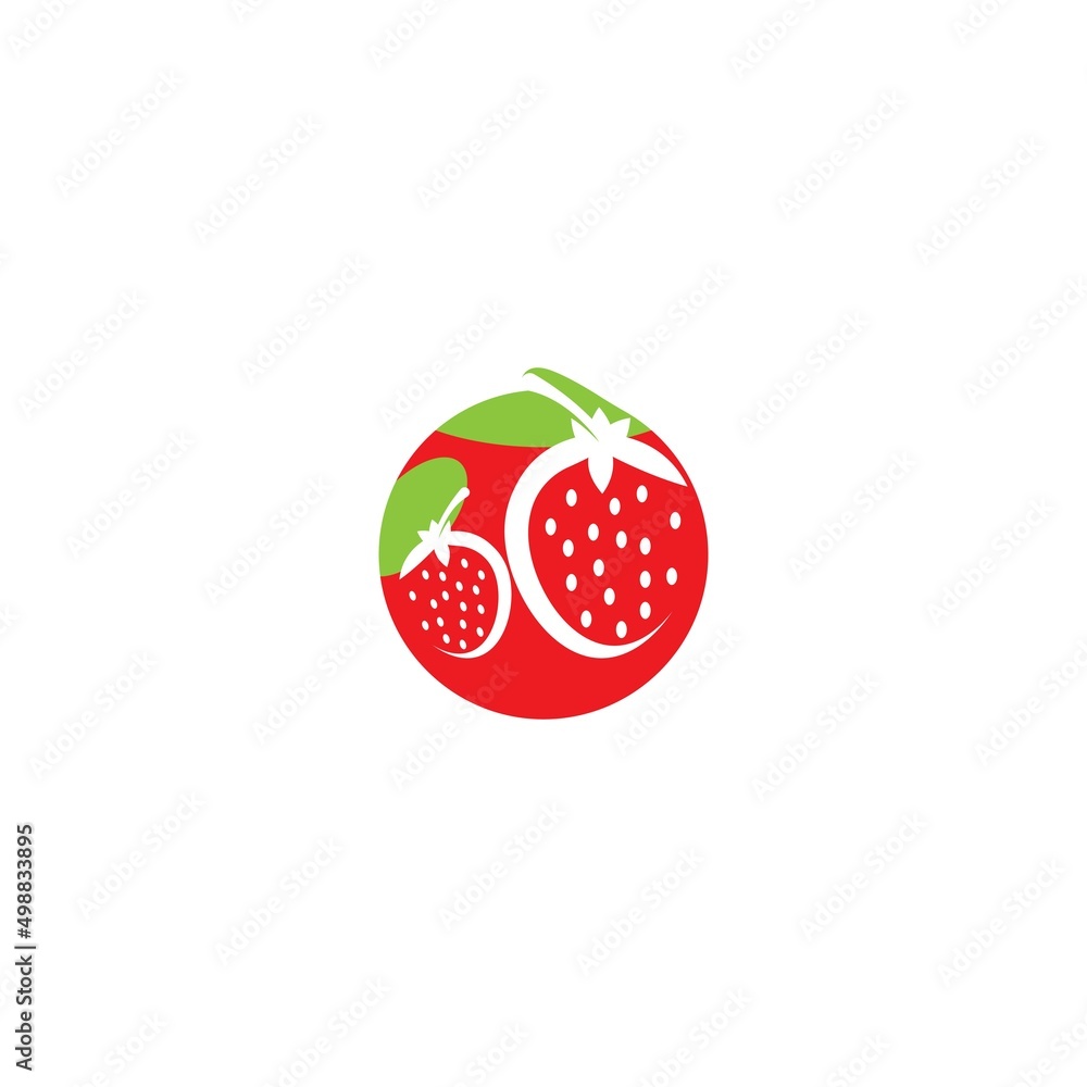 Wall mural strawberry icon