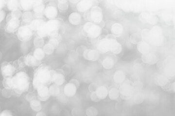Abstract blurry grey color for background, Blur festival lights outdoor celebration and white bokeh...