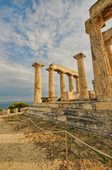 Fototapeta premium Temple of Aphaea in Aegina Island, Greece. Ancient greek architecture