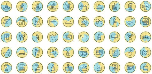 icon set of hotel