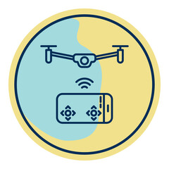 smartphone and drone