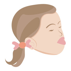 Isolated avatar of a little girl Vector