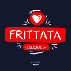 Creative (Frittata) logo, Frittata sticker, vector illustration.