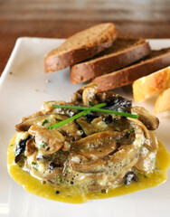 Mushrooms + Bread