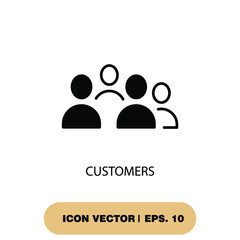 customers icons  symbol vector elements for infographic web