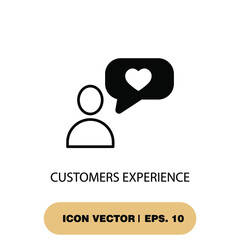 customers experience icons  symbol vector elements for infographic web