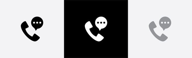 Phone icon, Telephone call sign, Contact us symbol, Vector illustration	